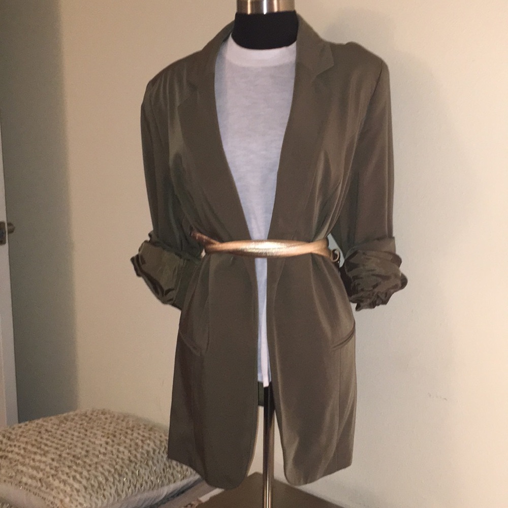 Army Green Boyfriend Blazer